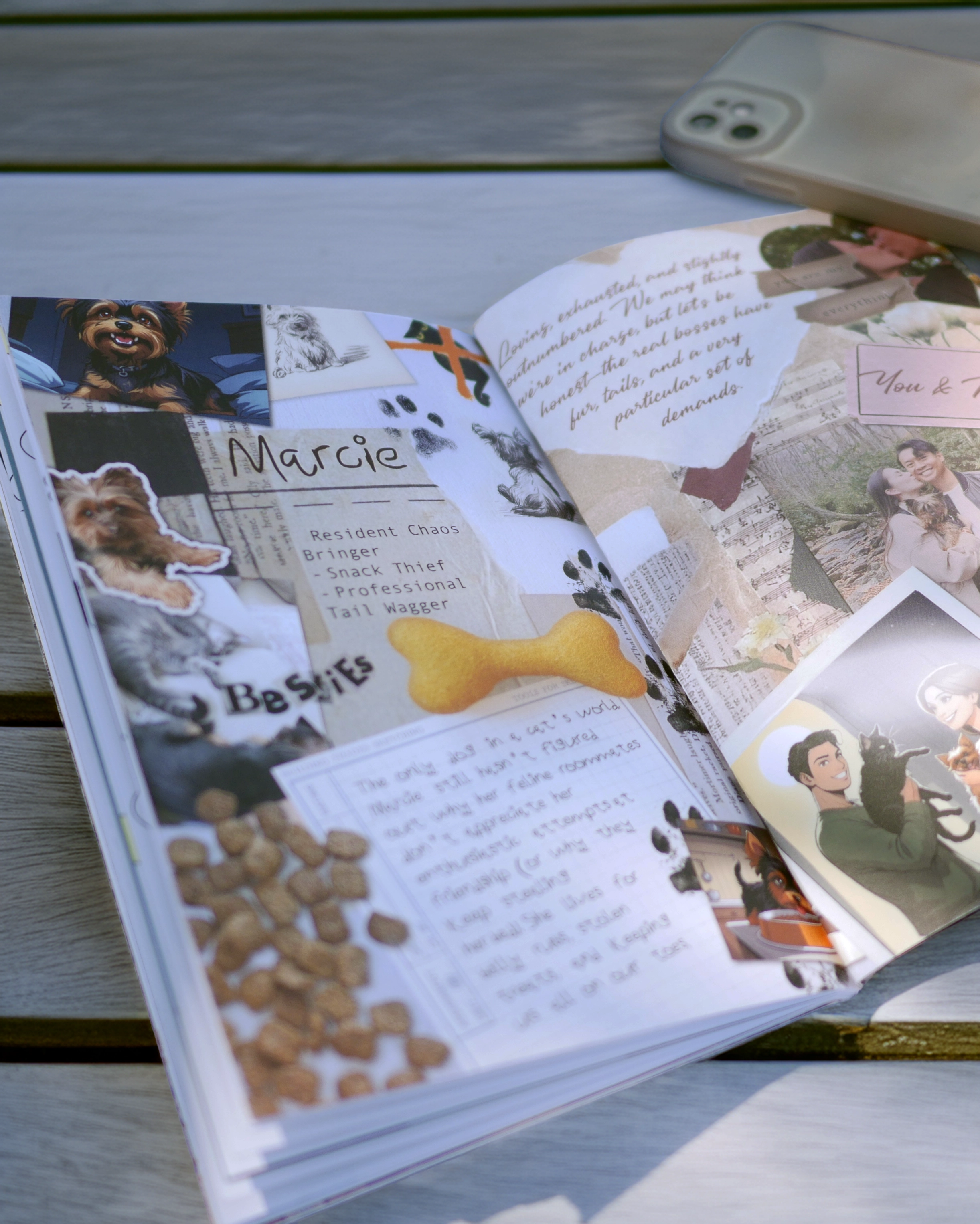 Character reference pages with illustrations